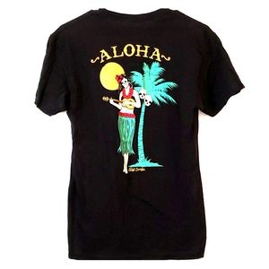 Riot Society Aloha Skeleton Hula shirt size S